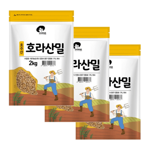 엉클탁 호주산 호라산밀, 2kg, 3개