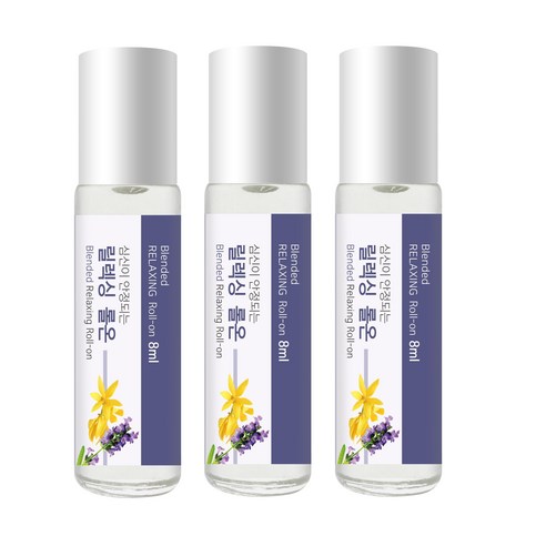 더허브샵 아로마 롤온 릴렉싱 3개입, 3개, 8ml