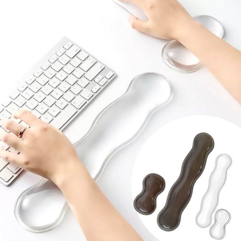 깔끔더하기 키보드 마우스 손목 받침대 패드, 1개, 블랙S