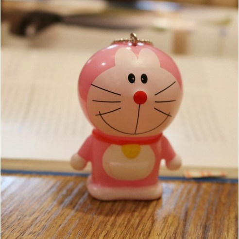 창의기계 고양이 열쇠고리 걸개 도라에몽 카우보이 열쇠고리 걸개 선물 자동차 열쇠고리, 단일opp봉지포장, 단독 핑크 고양이
