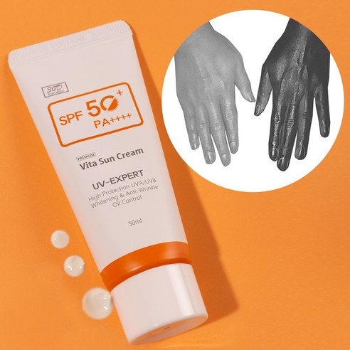 2024 눈시림X 피부노화X 백탁현상X UV차단 혼합자차 비타 선크림 SPF50+ PA++++ 썬크림, 1개, 50ml