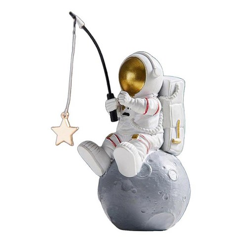 우주 비행사 동상 조각 입상 장식 홈 예술과 공예 데스크탑 액세서리 탁상 장식, 모델 1, 수지