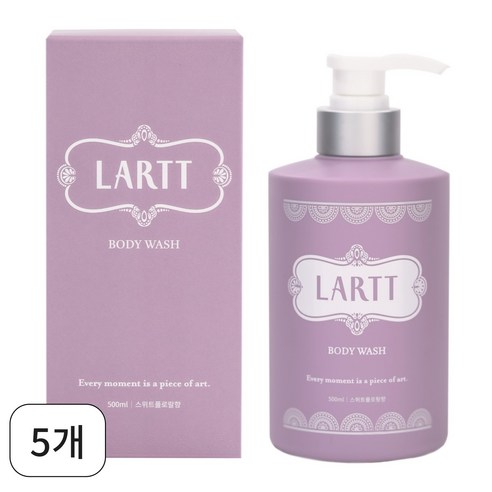 라르트 노네랄 노인냄새 땀 체취 제거 천연 바디워시 스위트플로랄향 500ml, 5개