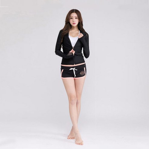솔레일 여성용 니나집업 래쉬가드 상하의 세트