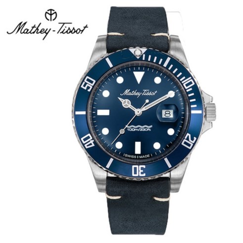 메티티솟 Mathey Tissot 남성 가죽밴드시계 H901ALBU