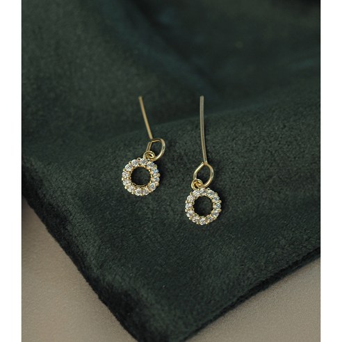 DFMEI 여성용 귀걸이 만든 간단한 다이아몬드 박힌 반지 귀걸이 미국 K 가방 금 귀걸이 미니 일본 및보석