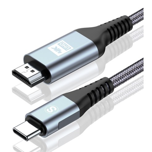 Swegaurd미러링케이블 넷플릭스 스마트폰 USB C to HDMI TV연결 USB C타입 to HDMI케이블 4K, 1개, 0.5m, 회색