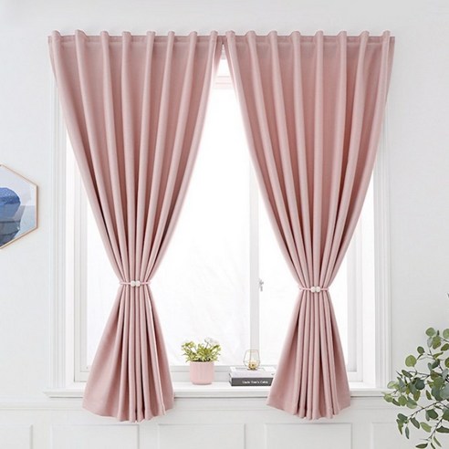 벨크로 암막커튼 (똑딱이고정끈증정) Cooloha 붙이는 창문 현관 바람차단 Grey Pink Charcoal (100*120)(120*150)