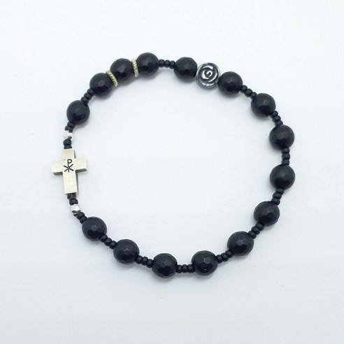 신성한 신앙의 표시: INRI 익투스 XP 성심 테레사 천주교 묵주팔찌