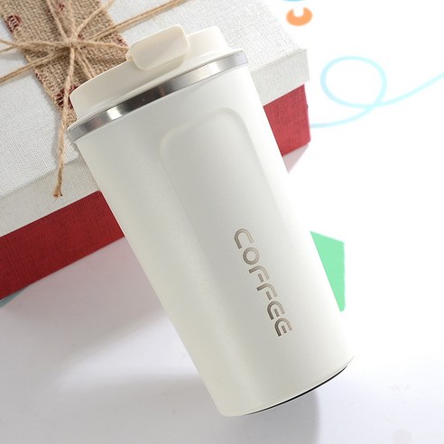 ZZJJC 아이디어 보온병 아이디어 텀블러 아웃도어 보온병, 흰색, 510ml