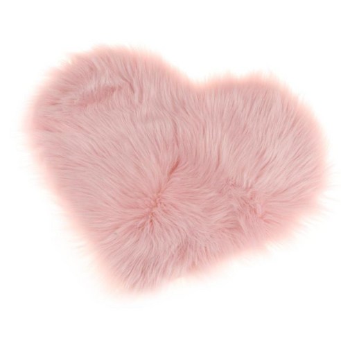 소파 또는 차를 위한 40x50cm 심장 모양 양탄자 바닥 매트 방석, 핑크, {"수건소재":"폴리 에스터"}