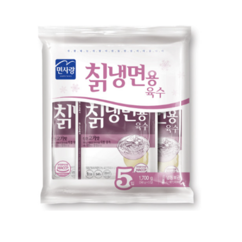 면사랑 칡냉면용 육수 냉동, 2개, 1.7kg