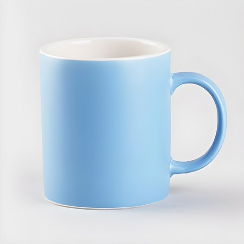 라이프란스 베이직 투톤 무광 머그컵 360ml, 스카이블루, 1개
