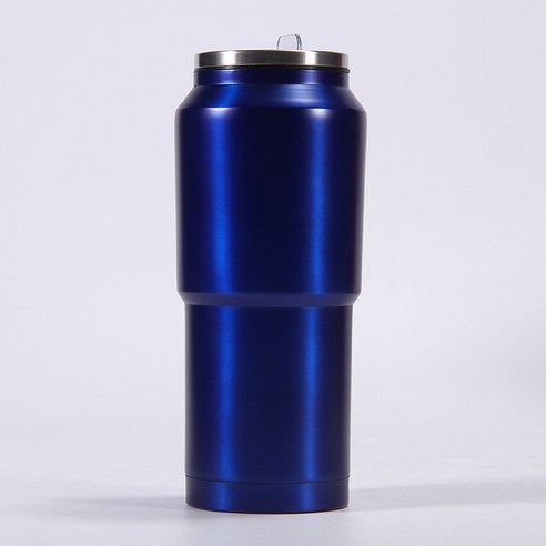 창의 진공 스테인리스강 보온컵 대용량 남자 여자 물컵 휴대용 야외 운동 물컵, 400ml, 청색