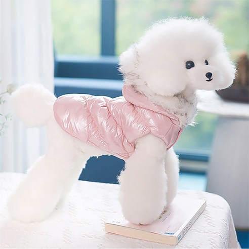 아셀 강아지 애견 겨울 패딩 잠바, 핑크