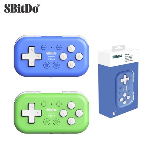 8BitDo Micro 마이크로 블루투스 미니 게임패드 다기능 컨트롤러, 1개, 2.Green