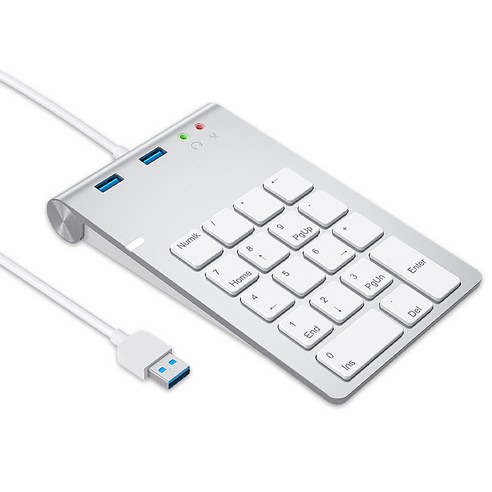 USB3.0 + 3.5mm 오디오 인터페이스 허브 다기능 회계 재무 계산기 작은 키보드가있는 USB 숫자 키패드, 하나, 보여진 바와 같이