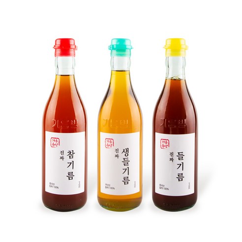 우리동네 방앗간 국산 참기름 들기름 350ml, 중국산 들기름 대용량 350ml, 1개