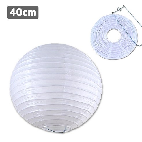 은은한 빛으로 공간을 물들이는 마법, 40cm 흰색 한지 등갓 한지조명