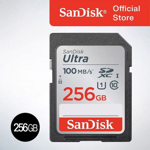 샌디스크코리아 공식인증정품 SD메모리카드 SDXC ULTRA 울트라 DUNC 256GB, 1개
