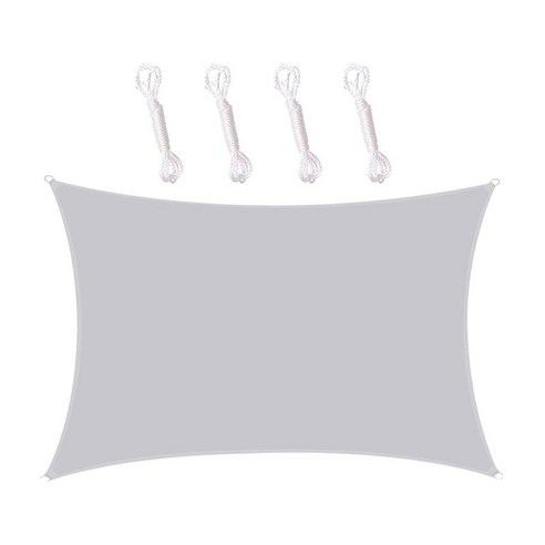차양 돛 UV 블록 정원 용품 놀이터 용 테라스 캐노피 뒤뜰 안뜰, 옥스포드 천, 회색 2x3m