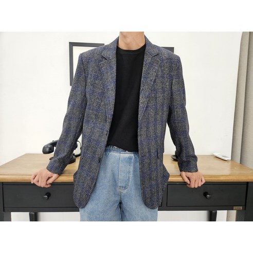 남자 겨울 블레이져 모직마이 캐주얼정장 울 콤비자켓 8color