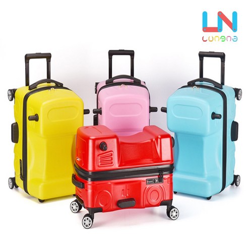 핑크빛 꿈을 싣고 달리는 20인치 바이크형 승용 캐리어