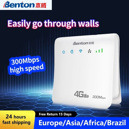 LTE 유심라우터 4G Benton 3G 와이파이 앰프 잠금 해제 ldw931CPE 리피터 Sim 카드 포함 안테나 홈 인터넷 컨트리 하우스, 1.US Plug - Version 2