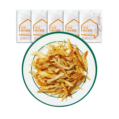 여기쿡 시즈닝 먹태 45g, 허니버터맛 5개