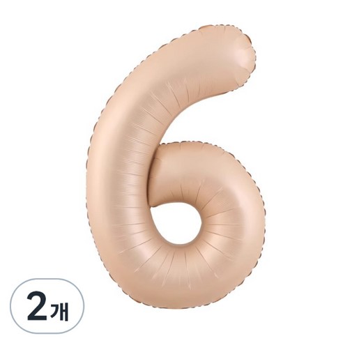 에스엠파티 2개입 100cm 대형 숫자풍선 6, 1개, 카라멜(2개입)