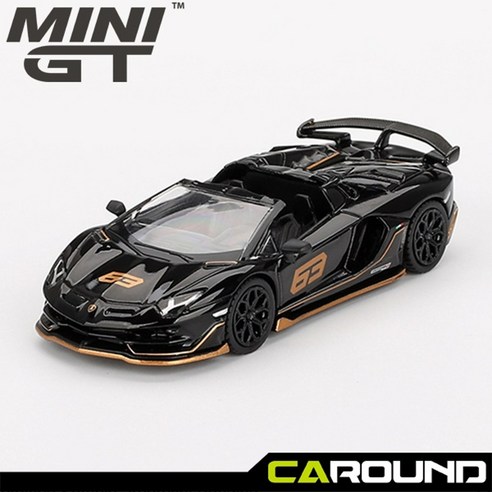 미니지티(803) 1:64 람보르기니 아벤타도르 SVJ 63 로드스터 - Nero Aldebaran, 1개