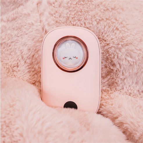 USB 충전식 휴대용 전기 핸드워머, 귀여운 토끼 캐릭터 디자인, 보조배터리 기능