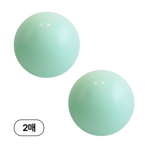 디어플레이스 90cm 대형 원형 풍선, 2매, 04_미스트그린