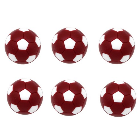 ZLD 6pcs 32mm 테이블 축구 축구 축구 공 fussball 교체 녹색, 진한 빨간색