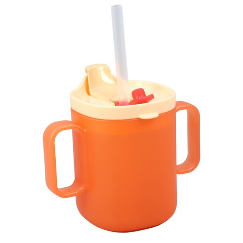 순수아 이유식 올인원 양손 빨대컵, 260ml, 1개, 이유식 올인원 양손 빨대컵 260ml-레드