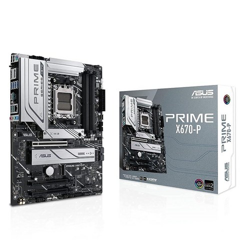 ASUS Prime X670-P 소켓 AM5 (LGA 1718) Ryzen 7000 ATX 마더보드(DDR5 3xM.2 슬롯 USB 3.2 Gen 2x2 Type-C® US