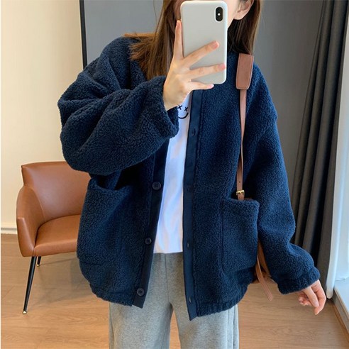 제이로그 뽀글이 털 점퍼 자켓 로일부클JK