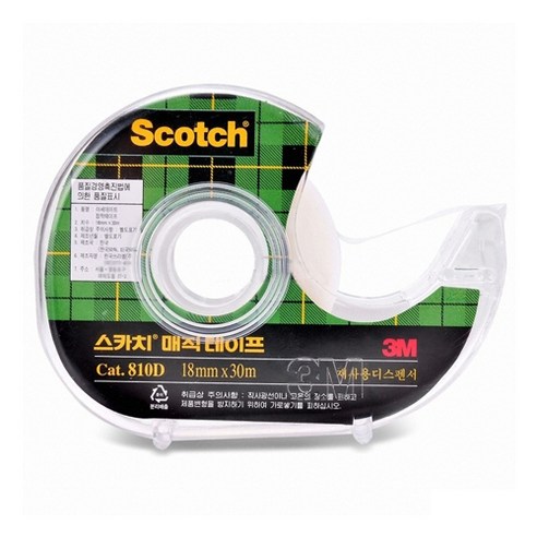 스카치 매직 테이프 810D 18mm x 30m 디스펜서, 4개