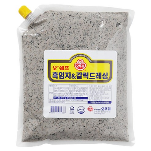 오쉐프 흑임자&갈릭드레싱 1kg, 3개