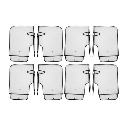 UB 오토바이 핸들 양손 손잡이 방수 비닐커버 방한, 4개, 양손 투명커버