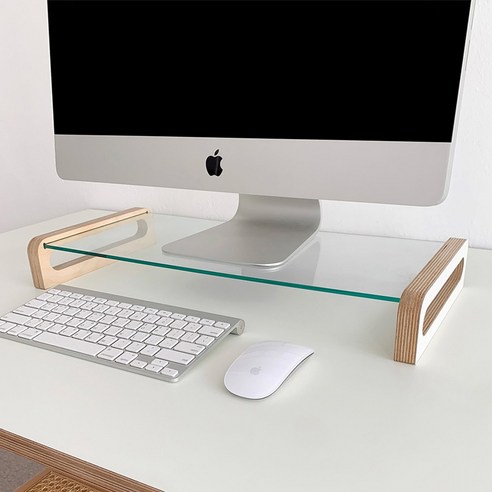 오그레 글로시 자작 HPL 모니터 거치대 hexcalstudio