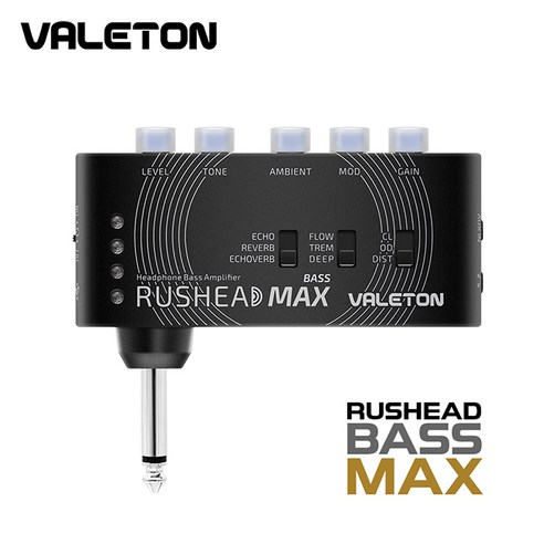 스타일을 완성하는데 필요한 입문용베이스 아이템을 만나보세요. Valeton Rushead Bass Max: 포켓 사이즈 베이스 앰프를 만나보세요