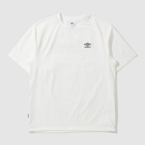 [국내백화점판] UMBRO 엄브로 24년신상 시어서커 반팔 피스테 셋업 여름 (크림)