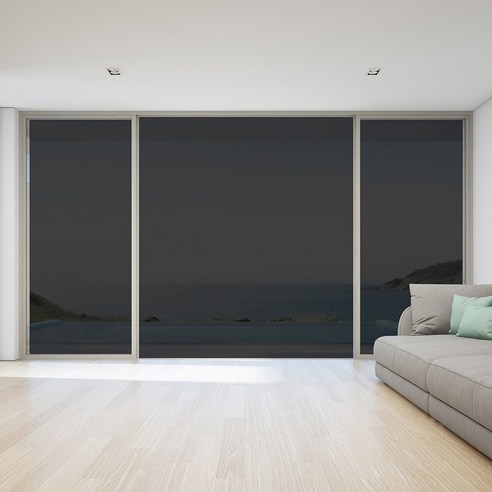 현대시트 유리 창문 선팅 암막 반사 시트지 필름 50cm, 03) 검 15%