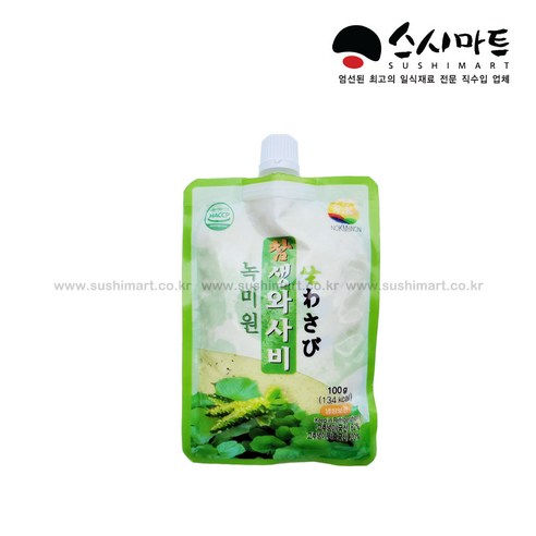 스타에프앤씨 녹미원 생와사비(참) 100g (아이스박스포함), 1개