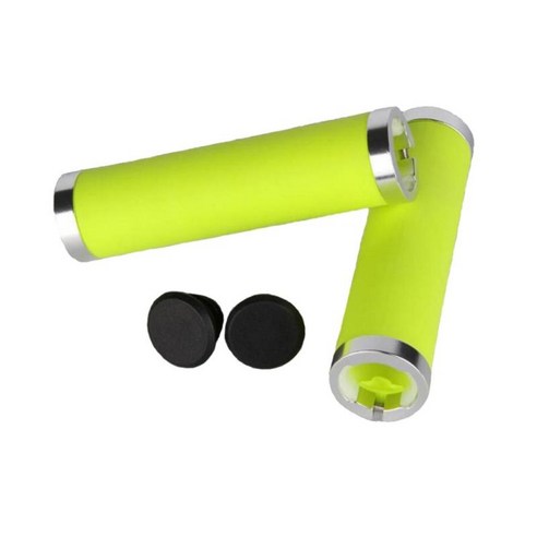 MTB 로드 마운틴용 엔드 플러그가 있는 자전거 핸들바 그립 오버그립, 130mm, 고무, 녹색