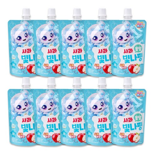 해호 캐치티니핑 퐁당 음료수 빛나핑 사과맛, 10개, 100ml