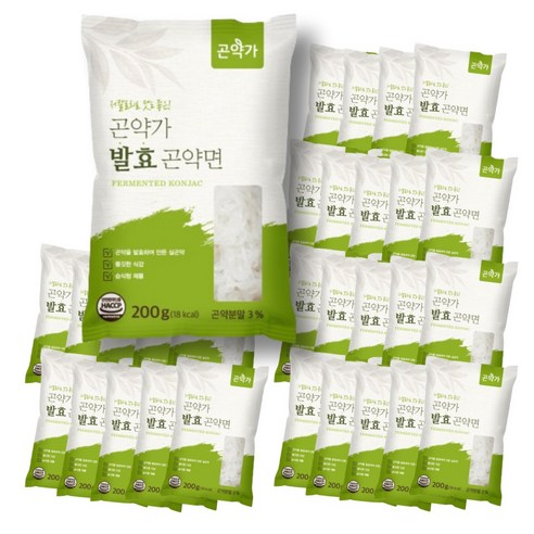 곤약가 발효곤약면 200g 세트 [곤약의 효능에 발효를 더하다], 10개