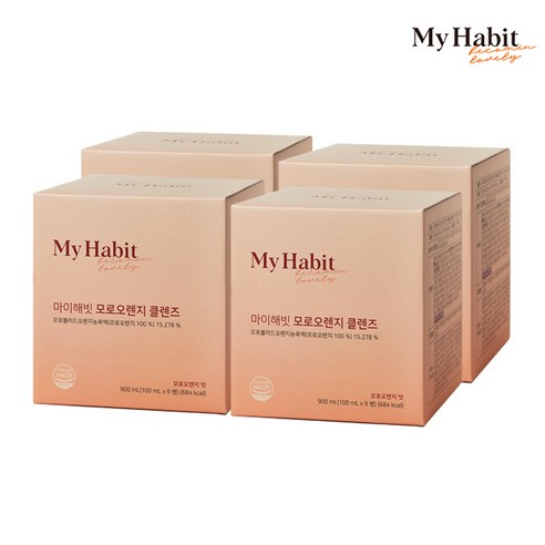 마이해빗 모로오렌지 클렌즈 100ml x 9병, 모로오렌지 클렌즈 4 BOX