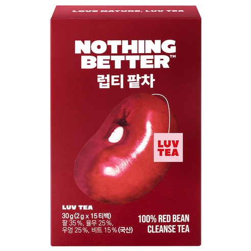 럽티 팥차 티백, 2g, 15개입, 2개